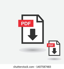 PDF Document icon set. File Icons. PDF file download icon