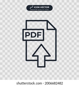 pdf document icon symbol template for graphic and web design collection logo vector illustration