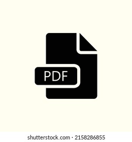 Pdf document Icon in trendy flat style, for your web design, app, logo, UI. Vector illustration, EPS10