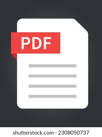 pdf document icon vector design