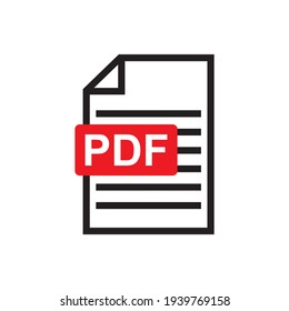 Pdf Document Icon Vector Illustration