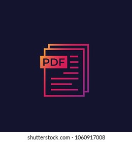 PDF document icon for web and apps