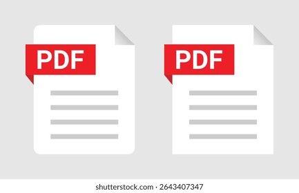 Pdf document note icon. Paper sheet vector illustration. Pdf notepad document business concept.