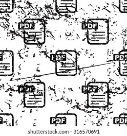 PDF document pattern, grunge, black image on white background
