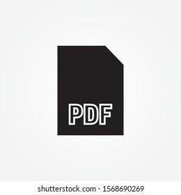 PDF document sign icon design