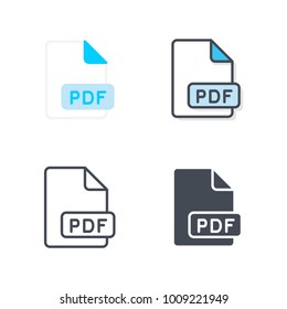 PDF Document Vector Icon