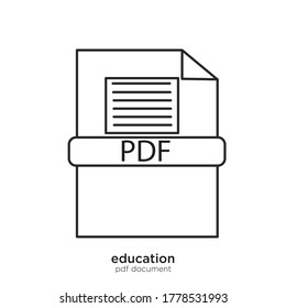 PDF document vector illustration lineal color and filled design