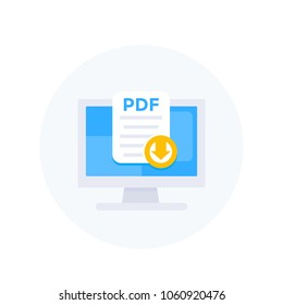PDF download to computer icon