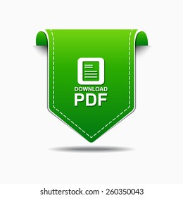 PDF Descarga Vector verde Diseño de iconos