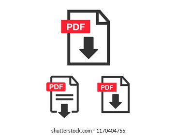 PDF Download icon. File download icon. Document text, symbol web format information