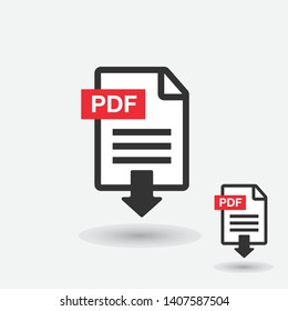 PDF Download icon. File download icon. Document text, symbol web format information