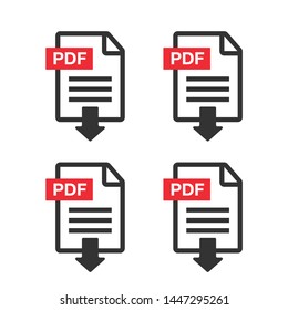 PDF Download icon. File download icon. Document text, symbol web format information