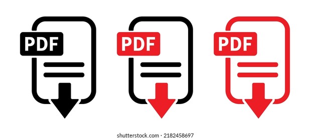 icono de descarga pdf en fondo blanco