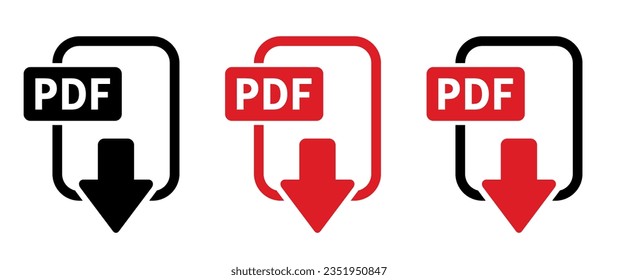 pdf download icon on white background