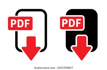 pdf download icon on white background