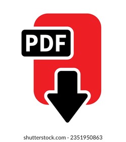 pdf download icon on white background