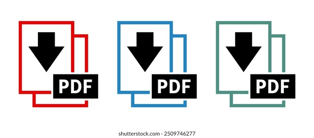 pdf ícone de download em fundo branco