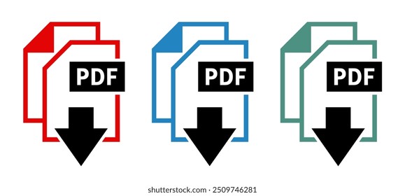 pdf ícone de download em fundo branco