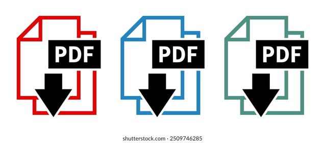 pdf ícone de download em fundo branco