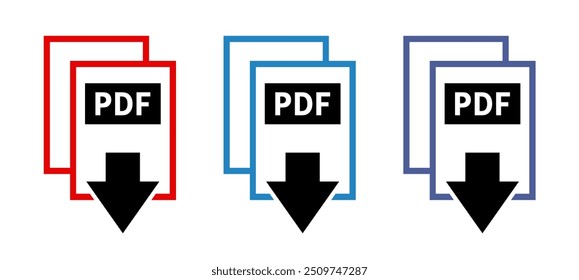 pdf download icon on white background