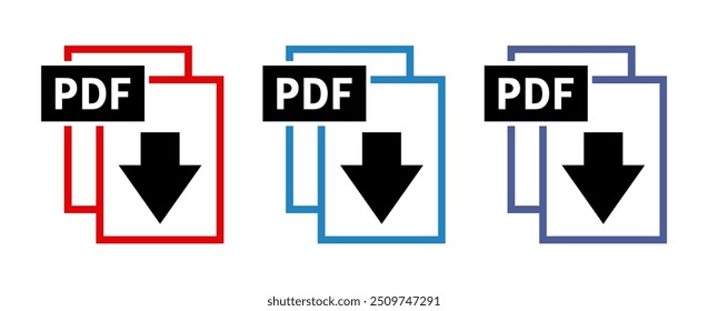 pdf ícone de download em fundo branco