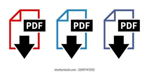 pdf ícone de download em fundo branco