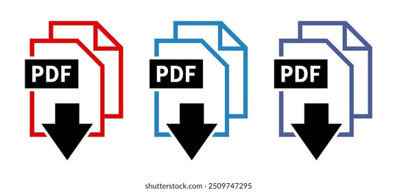 pdf ícone de download em fundo branco