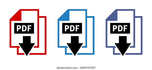 pdf ícone de download em fundo branco