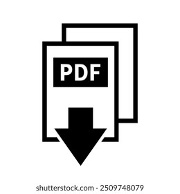 pdf ícone de download em fundo branco