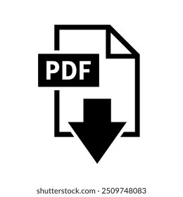 pdf ícone de download em fundo branco