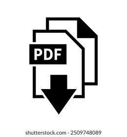 pdf download icon on white background