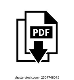 pdf ícone de download em fundo branco