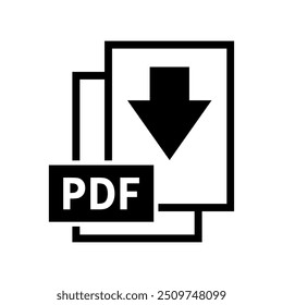 pdf-Download-Symbol auf weißem Hintergrund