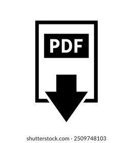 pdf-Download-Symbol auf weißem Hintergrund