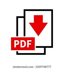 pdf ícone de download em fundo branco