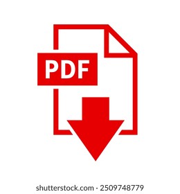 pdf ícone de download em fundo branco