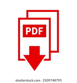 pdf ícone de download em fundo branco