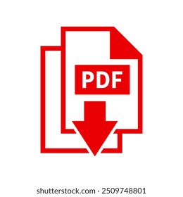 pdf-Download-Symbol auf weißem Hintergrund