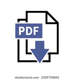 pdf ícone de download em fundo branco