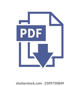 pdf ícone de download em fundo branco