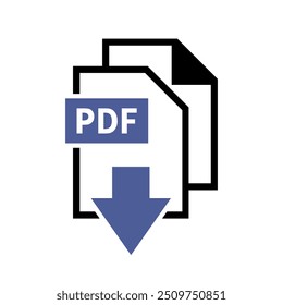 pdf ícone de download em fundo branco