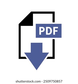 pdf ícone de download em fundo branco