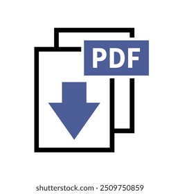 pdf ícone de download em fundo branco