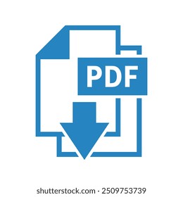 pdf ícone de download em fundo branco