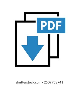 pdf ícone de download em fundo branco