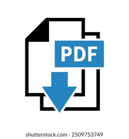 pdf ícone de download em fundo branco