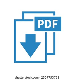 pdf ícone de download em fundo branco