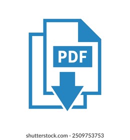 pdf ícone de download em fundo branco