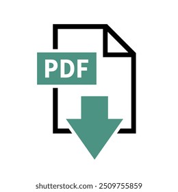 pdf ícone de download em fundo branco