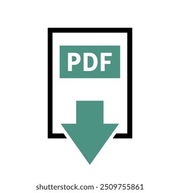 pdf ícone de download em fundo branco